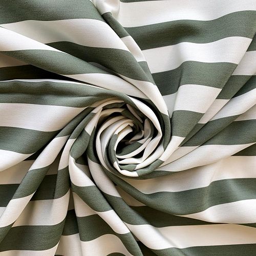 Шелк натуральный К32-228 молочно-зеленый принтованный