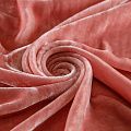 Бархат шелковый 002-17711 разбеленный коралл однотонный