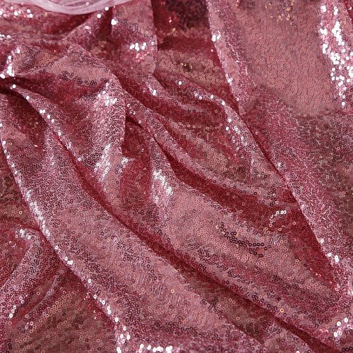 Пайетки на сетке 055-19016 розовый