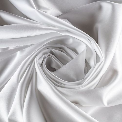Сатин стрейч К33-402 молочный однотонный