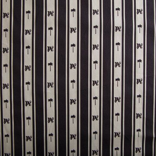 Хлопок 063-16645 черно-молочный полоска