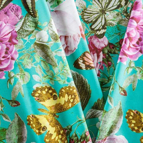 Лайкра 005-05962 зеленый принтованный