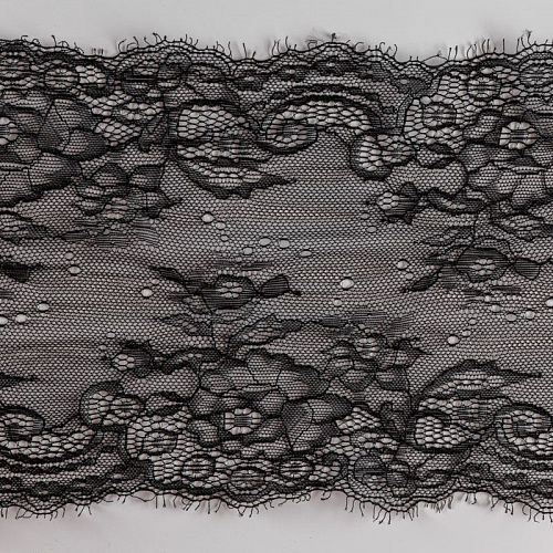 Кружево эластичное 180 мм Ф01-0311 черный