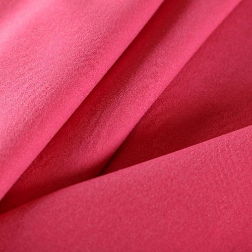 Ткань пальтовая двухсторонняя 040-06291 клетка/фуксия