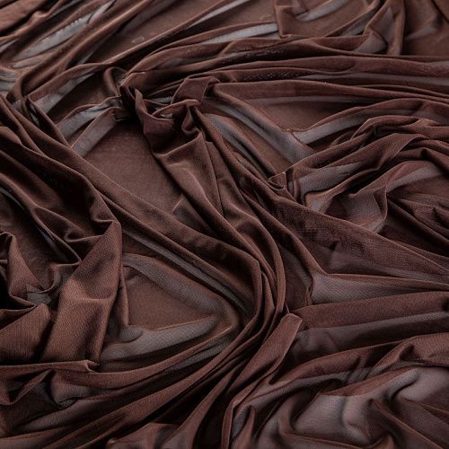 Сетка трикотажная 050-02094 шоколадный однотонный