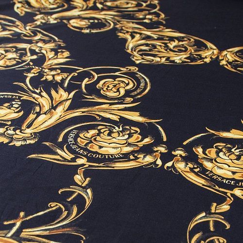 Хлопок 063-12495 черный принтованный