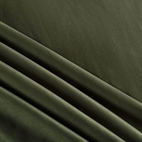 Замша искусственная 018-05646 зеленый хаки однотонный