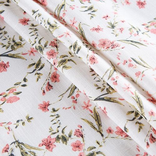 Лен-вискоза 035-12779 белый принтованный