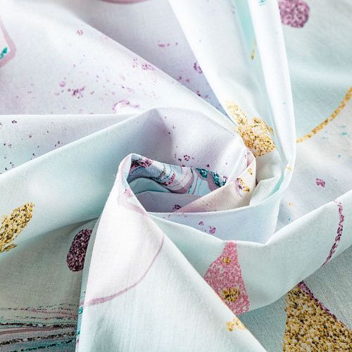 Перкаль 007-03507 светло-голубой принтованный