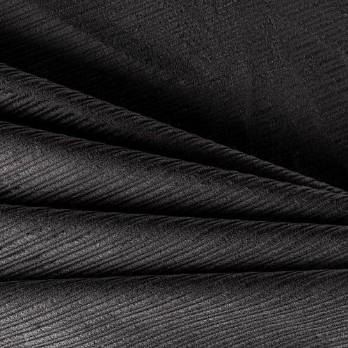 Вельвет К18-204 черный однотонный