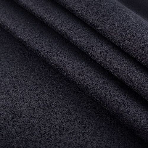 Креп дублированный Versace 026-20385 черный однотонный