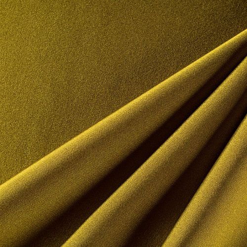 Шелк синтетический стрейч К1-391 золотисто-оливковый однотонный