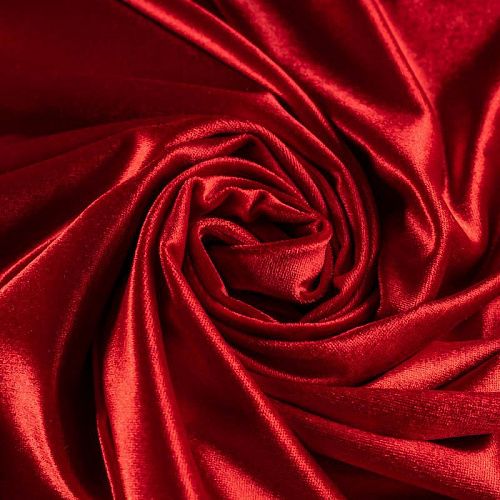 Бархат-лайкра К33-693 красный однотонный