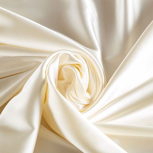 Сатин стрейч 001-07043 айвори однотонный