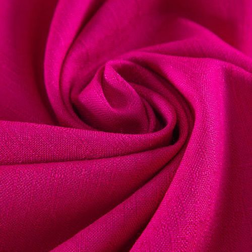 Лен смесовый 035-19889 фуксия однотонный