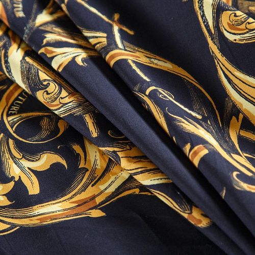 Хлопок 063-12495 черный принтованный