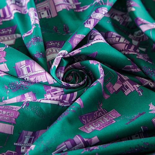 Хлопок 063-12146 бриллиантовый зеленый принтованный