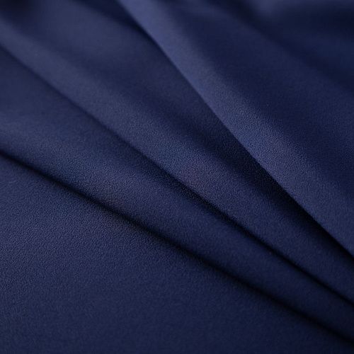 Креп вискозный 026-19790 темно-синий