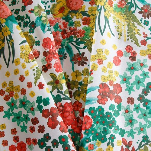 Коттон стрейч 063-12118 белый принтованный