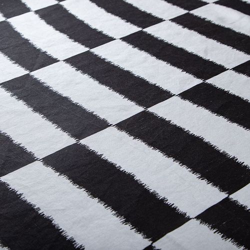 Лен натуральный 035-19899 черно-белый