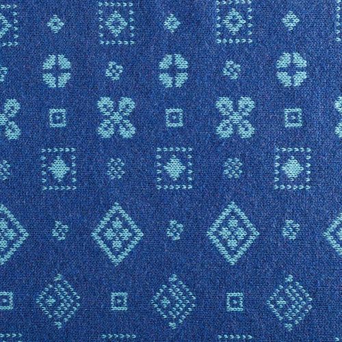 Трикотаж 2-х сторонний вязаный 056-05812 сине-голубой