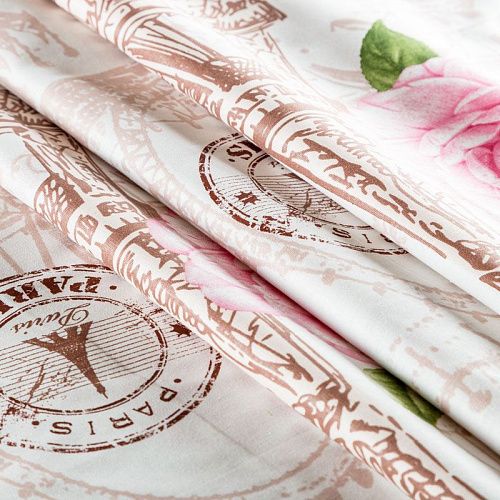 Бязь ш.220 см 007-03486 белый принтованный