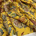 Вискоза 009-11698 шафрановый принтованный