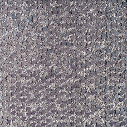 Бархат с пайетками К24-049 серебристо-серый 