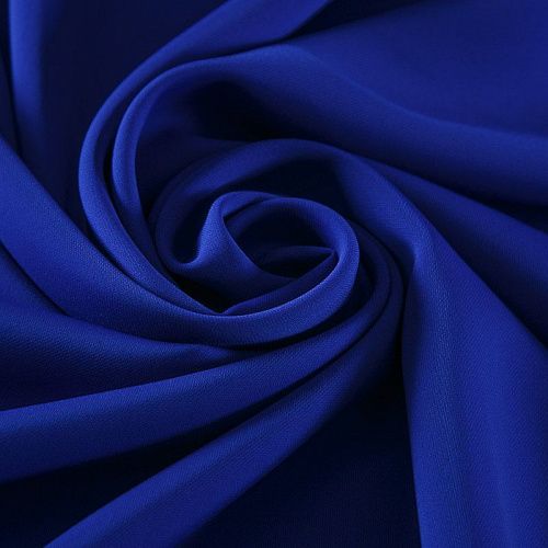Креп 026-18698 королевский синий однотонный