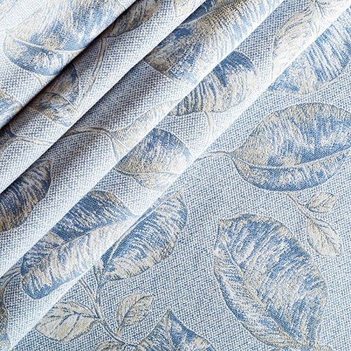 Ткань портьерная жаккард L-280 см 02-02-04478 молочно-голубой