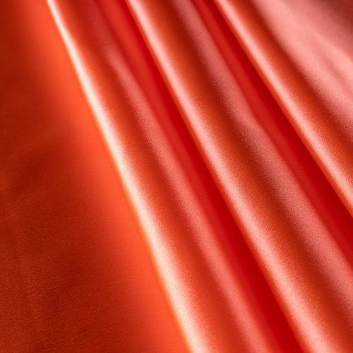 Атлас ватуссо К2-0079 коралловый однотонный