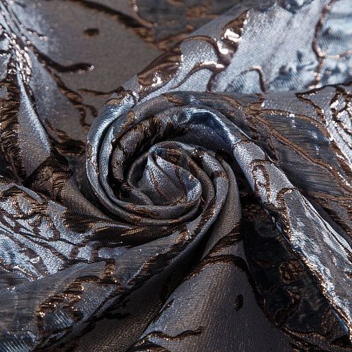 Жаккард Blumarine 017-19082 синий/бронза