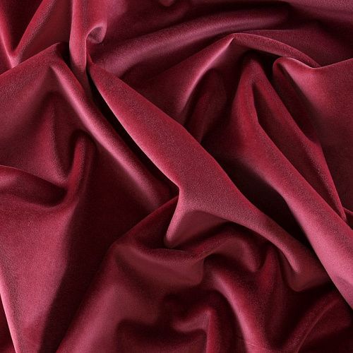 Бархат 002-11893 глубокий карминный однотонный