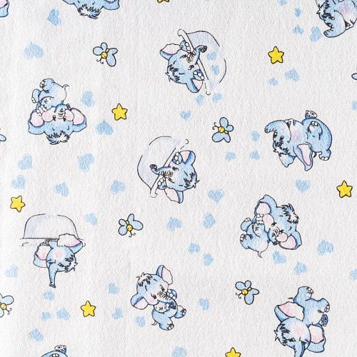 Фланель 060-00648 белый принтованный