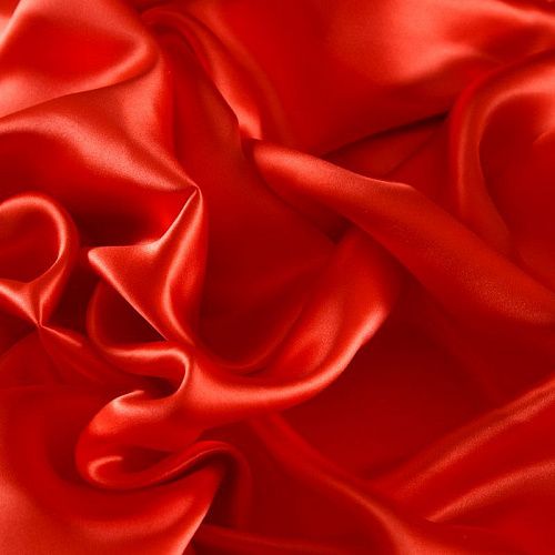 Атлас вискозный 001-16137 красный однотонный