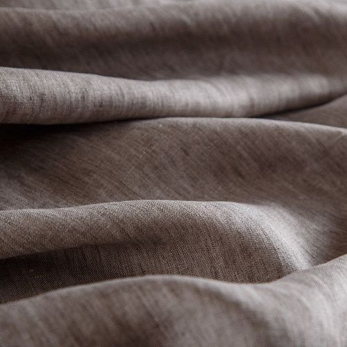 Лен натуральный 035-14631 песочный однотонный