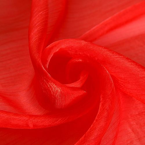 Органза 039-18823 красный однотонный