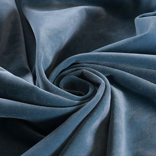 Бархат 002-11884 серо-синий однотонный