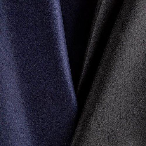 Кашемир 2-х сторонний К32-544 черно-синий однотонный