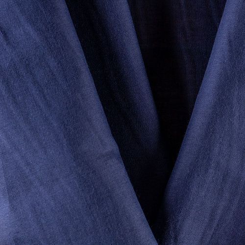 Хлопок-вуаль К28-409 черно-синий однотонный