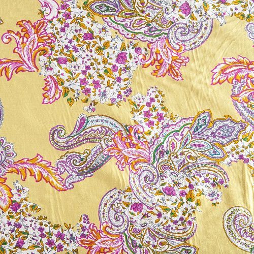 Хлопок 063-02047 светло-желтый принтованный