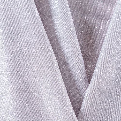 Трикотаж с люрексом 056-06048 серебристо-белый однотонный