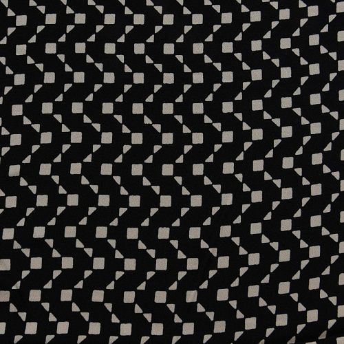 Креп 026-11960 черный принтованный