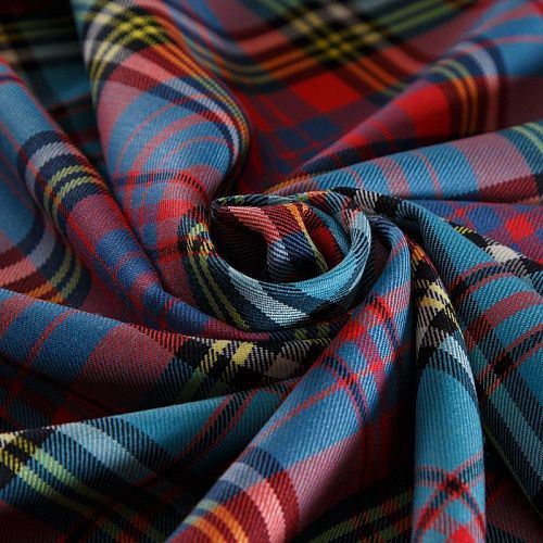 Ткань костюмная 025-14701 сине-голубой мультиколор