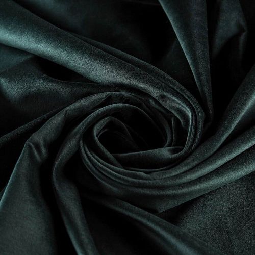 Бархат К32-608 хвойный зеленый однотонный