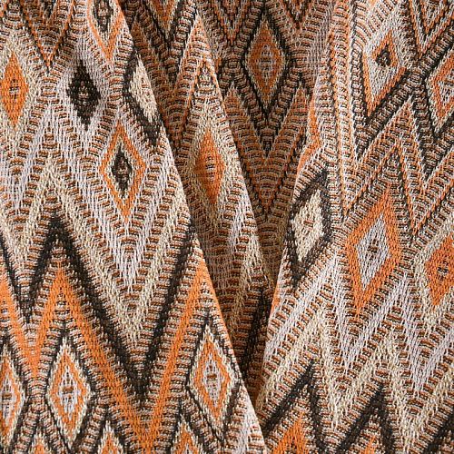 Трикотаж ажурный 056-12034 бежевый мультиколор