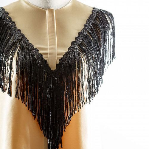 Бахрома 175 мм с пайетками PA0802 черный