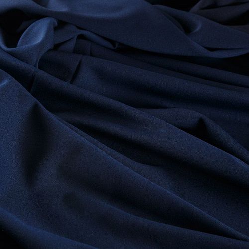 Джерси-креп 014-16849 синий однотонный