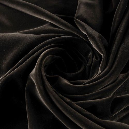 Бархат К4-343 темно-зеленый хаки однотонный