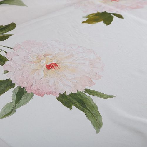 Шифон шелковый 068-19106 белый принтованный